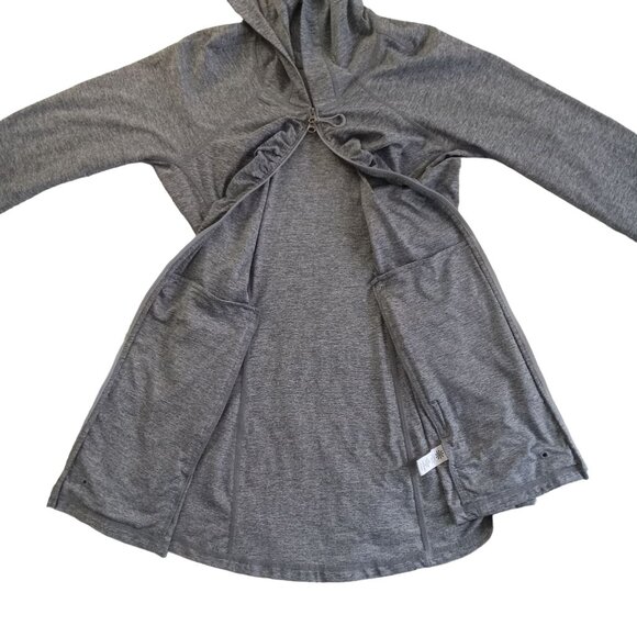 Athleta Womens Gray Full-Zip Hooded Jacket M Polyester & Nylon Blend Lightweight - Picture 13 of 16